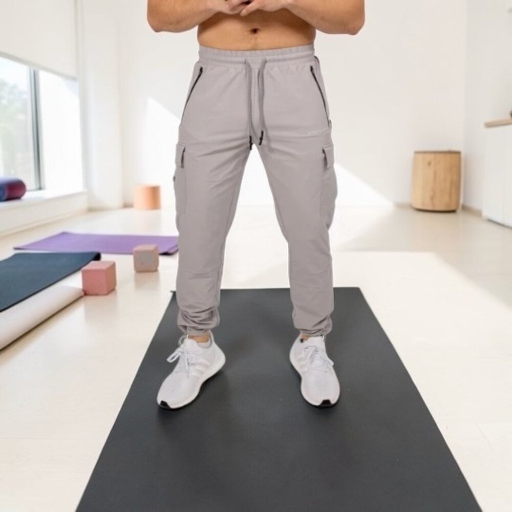 GYMOCLOCK Tempo Cargo Joggers in Grey - Size L - Unisex
